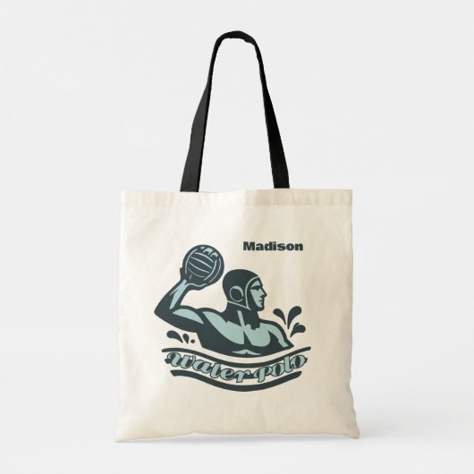Aangepaste naam waterpolo tote bag (Achterkant)