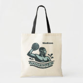 Aangepaste naam waterpolo tote bag (Voorkant)