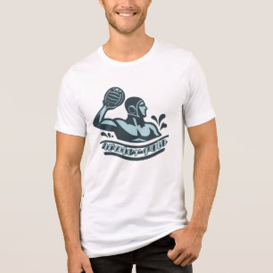 Aangepaste naam waterpolo Tri-Blend shirt