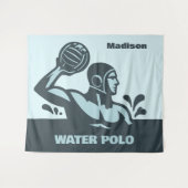 Aangepaste naam waterpolo wandkleed (Voorkant (horizontaal))