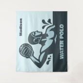 Aangepaste naam waterpolo wandkleed (Voorkant)