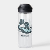Aangepaste naam waterpolo waterfles (Achterkant)
