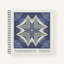 Aangepaste naam Waterverf Abstract geometrisch pat Notitieboek