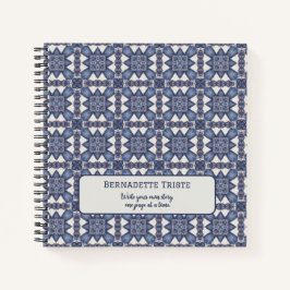 Aangepaste naam Waterverf Abstract geometrisch pat Notitieboek