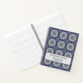 Aangepaste naam Waterverf Abstract geometrisch pat Notitieboek (Binnen)