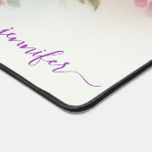 Aangepaste naam waterverf aquarel bloemensjabloon bureaumat (Hoek)