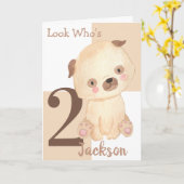 Aangepaste naam Waterverf bevestigen Tweede verjaa Kaart (Gele Bloem)