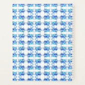 Aangepaste naam waterverf blauwe bloemen planner (Achterkant)