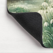 Aangepaste Naam Waterverf Bloemen Sneeuwklokjes Muismat (Hoek)