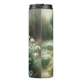 Aangepaste Naam  Waterverf Bloemen Sneeuwklokjes Thermosbeker (Achterkant)