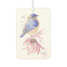 Aangepaste Naam Waterverf Bluebird Garden Bird Art