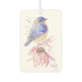 Aangepaste Naam Waterverf Bluebird Garden Bird Art Luchtverfrisser