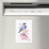 Aangepaste Naam Waterverf Bluebird Garden Bird Art Magneet (Insitu (Vaatwasser))