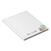 Aangepaste Naam Waterverf Boeken, Apple & Wereldbo Notitieblok (Schuin)
