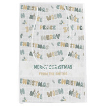 Aangepaste naam waterverf Boho Kerst Gingham
