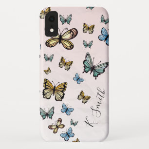 Aangepaste naam  Waterverf Butterflies Case-Mate iPhone Case