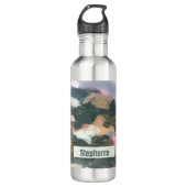 Aangepaste naam waterverf camouflage bruin neutraa waterfles  (Voorkant)