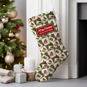 Aangepaste naam Waterverf Christmas Stocking Class Grote Kerstsok