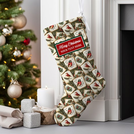 Aangepaste naam Waterverf Christmas Stocking Class Grote Kerstsok