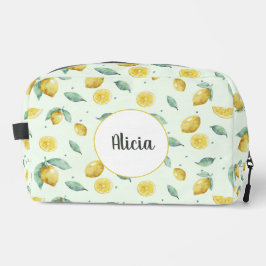 Aangepaste naam waterverf citroenen toilettasje