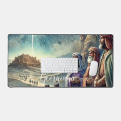 Aangepaste naam  Waterverf Drie wijze Mannen Bureaumat (Keyboard & Muis)