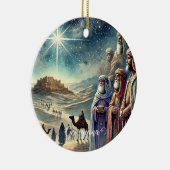 Aangepaste naam  Waterverf Drie wijze Mannen Keramisch Ornament (Rechts)