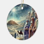 Aangepaste naam  Waterverf Drie wijze Mannen Keramisch Ornament (Links)