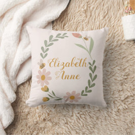 Aangepaste Naam Waterverf Floral Spring Nursery Kussen
