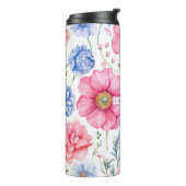 Aangepaste naam Waterverf Flower Thermosbeker (Gedraaid links)