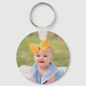 Aangepaste naam Waterverf Flower Unicorn Meisje Sleutelhanger (Achterkant)