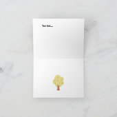 Aangepaste naam waterverf hert bos schattige verja kaart (Binnen)