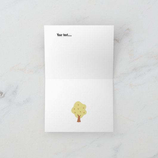 Aangepaste naam waterverf hert bos schattige verja kaart (Binnen)