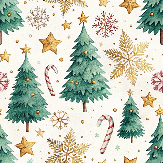 Aangepaste naam waterverf Kerstbomen fleece cadeau