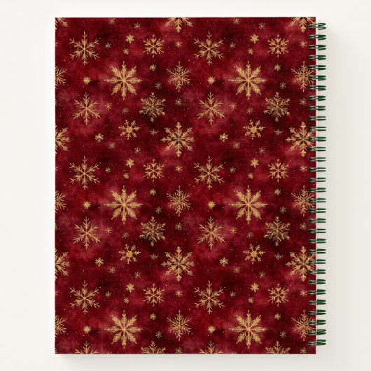 Aangepaste Naam Waterverf Kerstrecept Multomap Notitieboek (Achterkant)