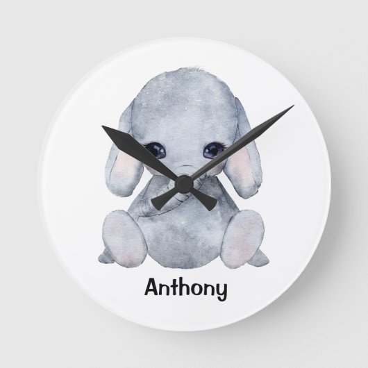 Aangepaste naam Waterverf moderne Ronde Klok (Voorkant)