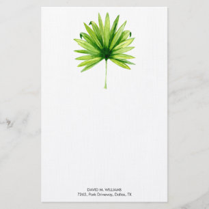 Aangepaste naam Waterverf Palm Leaf Briefpapier