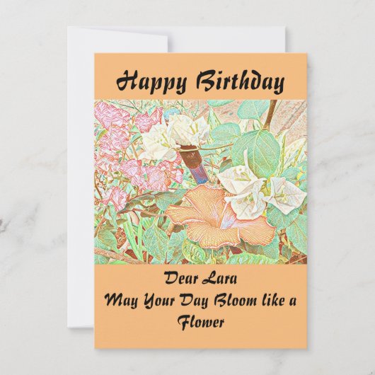 Aangepaste naam Waterverf Perzage Kaart (Voorkant)