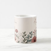 Aangepaste naam waterverf pioen botanisch voor haa koffiemok (Center)
