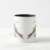 Aangepaste naam waterverf-stormloop mok (Midden)