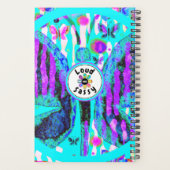 Aangepaste naam Waterverf Vlinder Blauw Paarse Roz Planner (Achterkant)