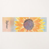 Aangepaste naam Waterverf Zonnebloem Yogamat (Voorkant (horizontaal))