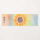 Aangepaste naam Waterverf Zonnebloem Yogamat (Voorkant (horizontaal))