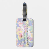 Aangepaste naam Waterverven Bagagelabel (Achterkant verticaal)