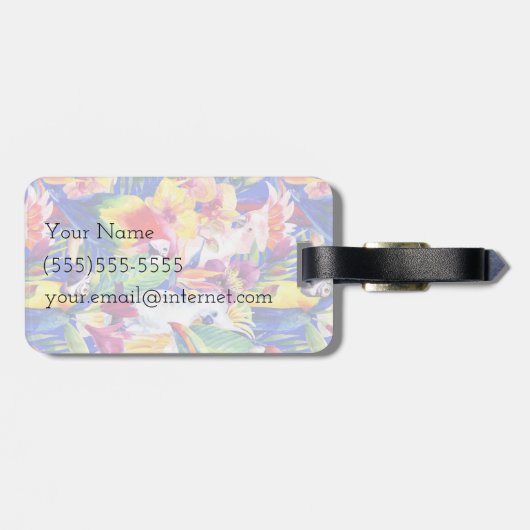 Aangepaste naam Waterverven Bagagelabel (Achterkant horizontaal)