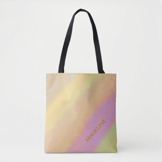 Aangepaste naam wattenstaaf waterverfpatroon tote bag (Voorkant)