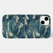 Aangepaste naam Waves Patroon Case-Mate iPhone Case (Achterkant (horizontaal))