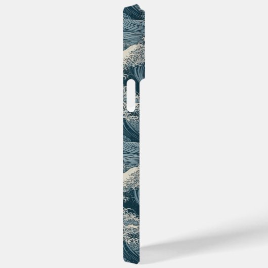 Aangepaste naam Waves Patroon Case-Mate iPhone Case (Achterkant / Rechts)