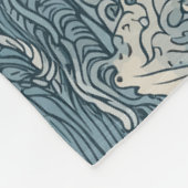 Aangepaste naam Waves Patroon Fleece Deken (Hoek)