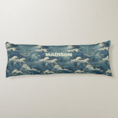 Aangepaste naam Waves Patroon Lichaamskussen (Achterkant)
