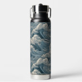 Aangepaste naam Waves Patroon Waterfles (Voorkant)
